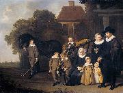Jacob van Loo The Meebeeck Cruywagen family near the gate of their country home on the Uitweg near Amsterdam. Spain oil painting artist